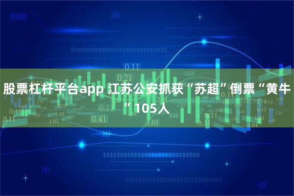股票杠杆平台app 江苏公安抓获“苏超”倒票“黄牛”105人